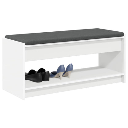 Panca per ingresso con cuscino Bianco 103 x 38 x 45 cm | homemem39
