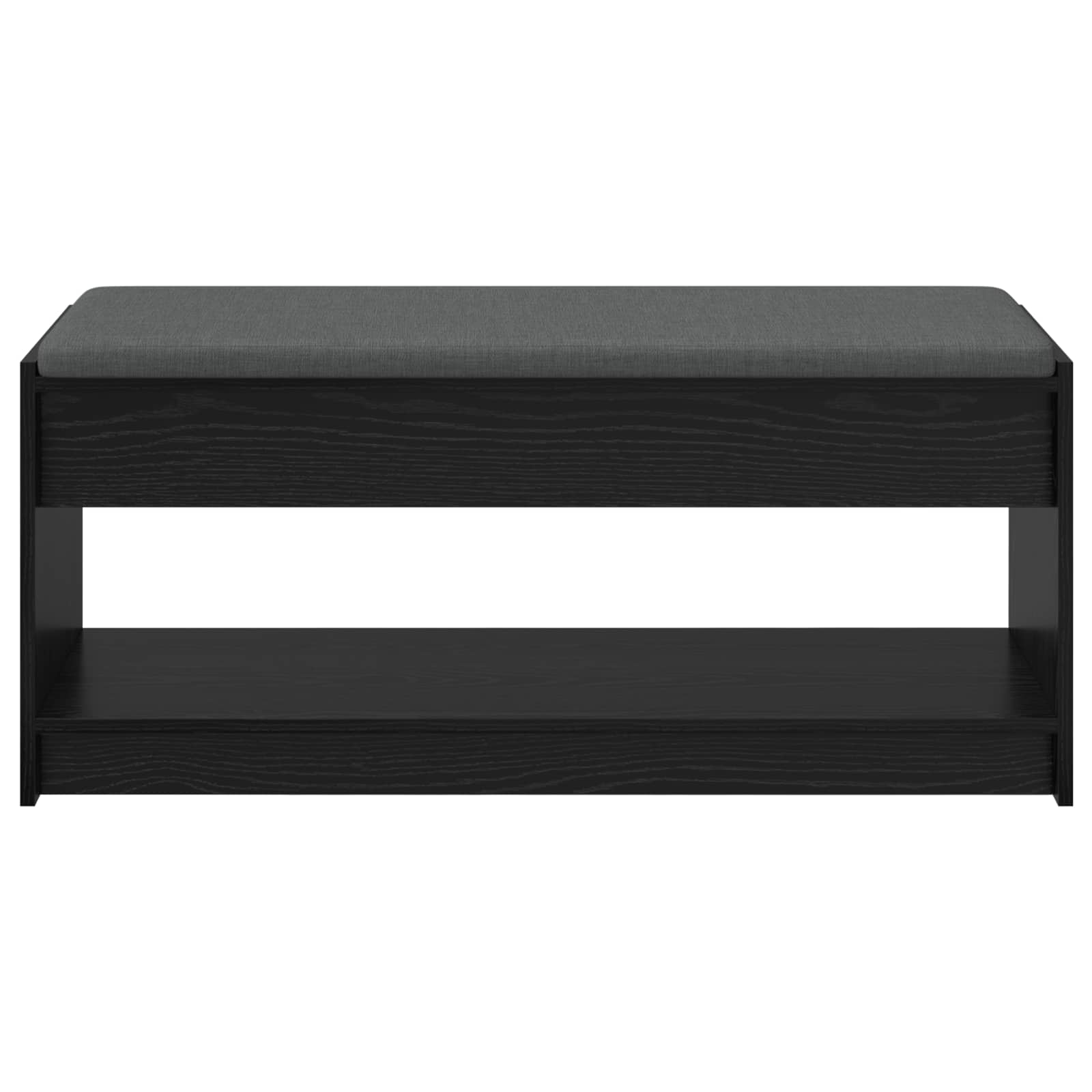 Panca per ingresso con cuscino Rovere Nero 103 x 38 x 45 cm | homemem39