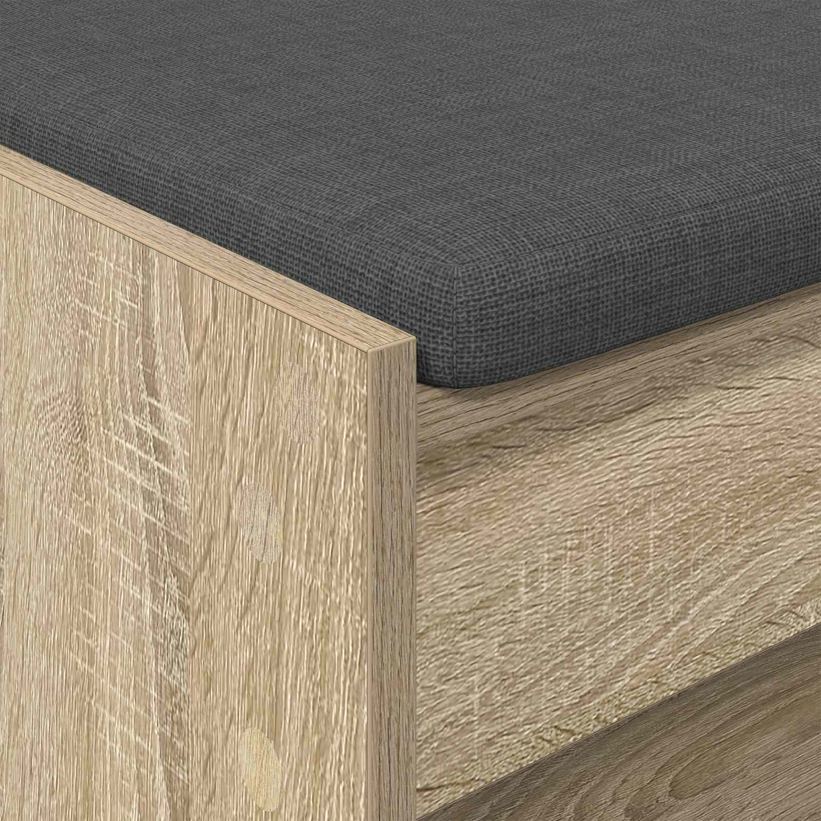 Panca per ingresso con cuscino Rovere Sonoma 103 x 38 x 45 cm | homemem39