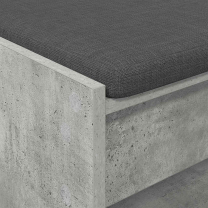 Panca per ingresso con cuscino Grigio Cemento 103 x 38 x 45 cm | homemem39