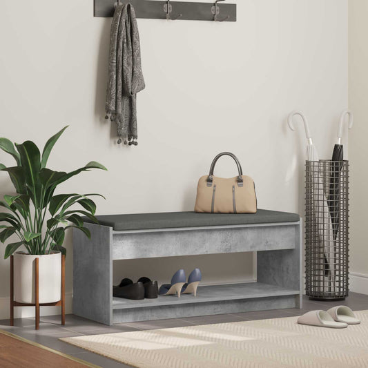 Panca per ingresso Grigio Cemento 103 x 38 x 45 cm