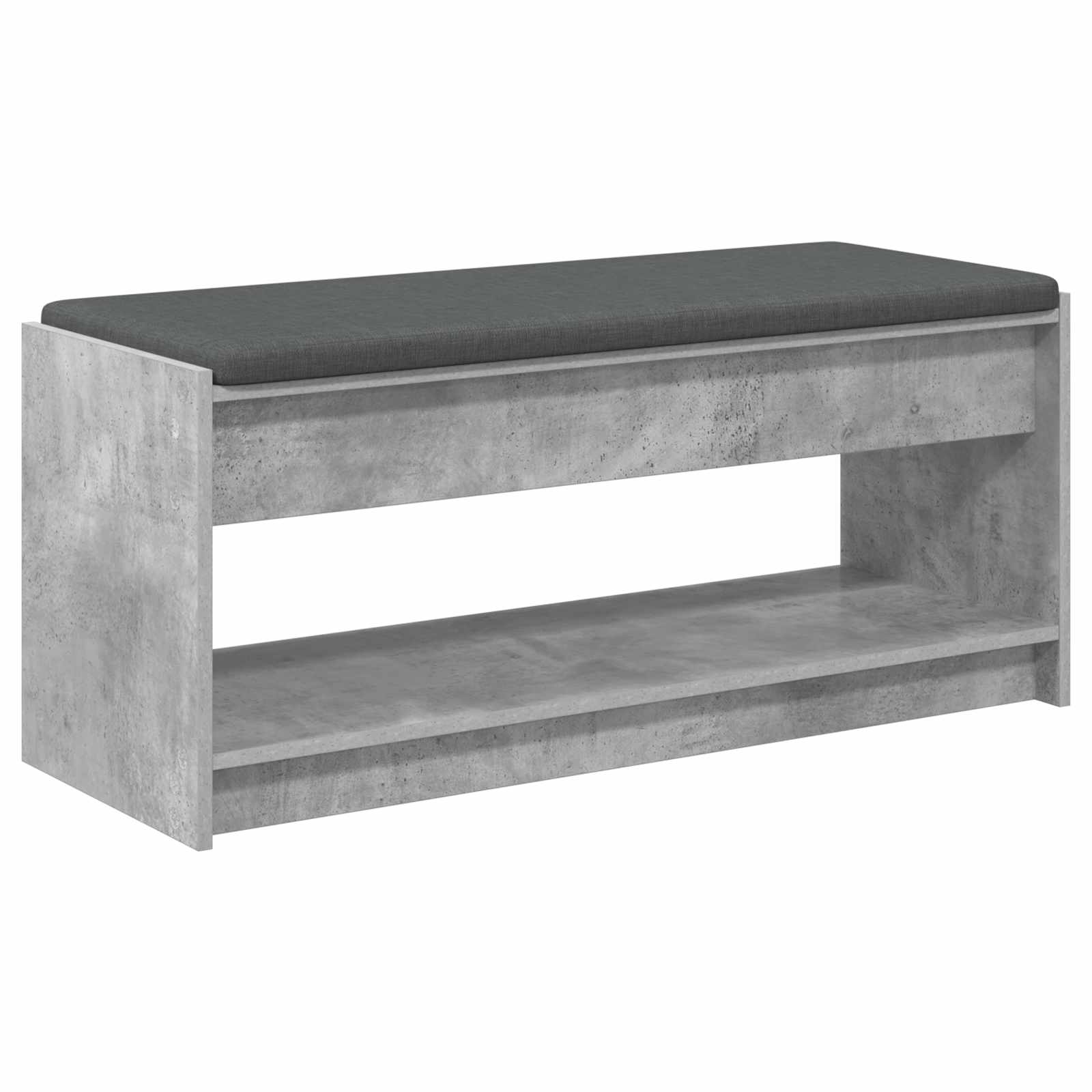Panca per ingresso con cuscino Grigio Cemento 103 x 38 x 45 cm | homemem39