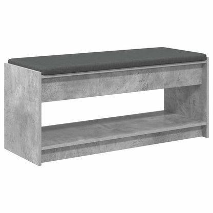 Panca per ingresso con cuscino Grigio Cemento 103 x 38 x 45 cm | homemem39