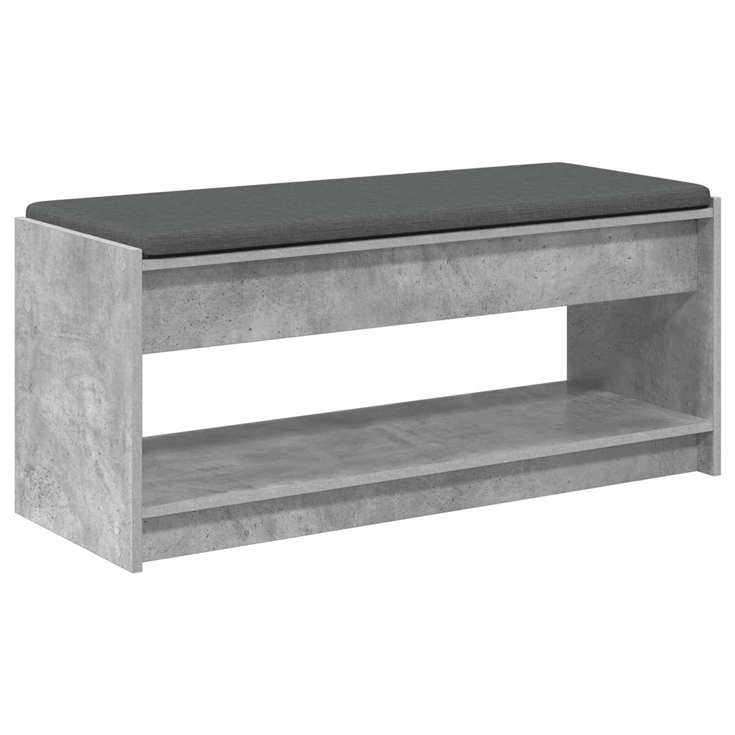Panca per ingresso con cuscino Grigio Cemento 103 x 38 x 45 cm | homemem39
