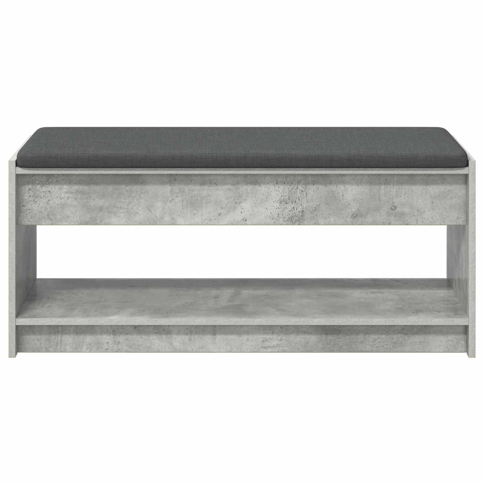 Panca per ingresso con cuscino Grigio Cemento 103 x 38 x 45 cm | homemem39