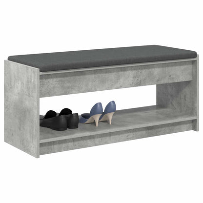 Panca per ingresso con cuscino Grigio Cemento 103 x 38 x 45 cm | homemem39