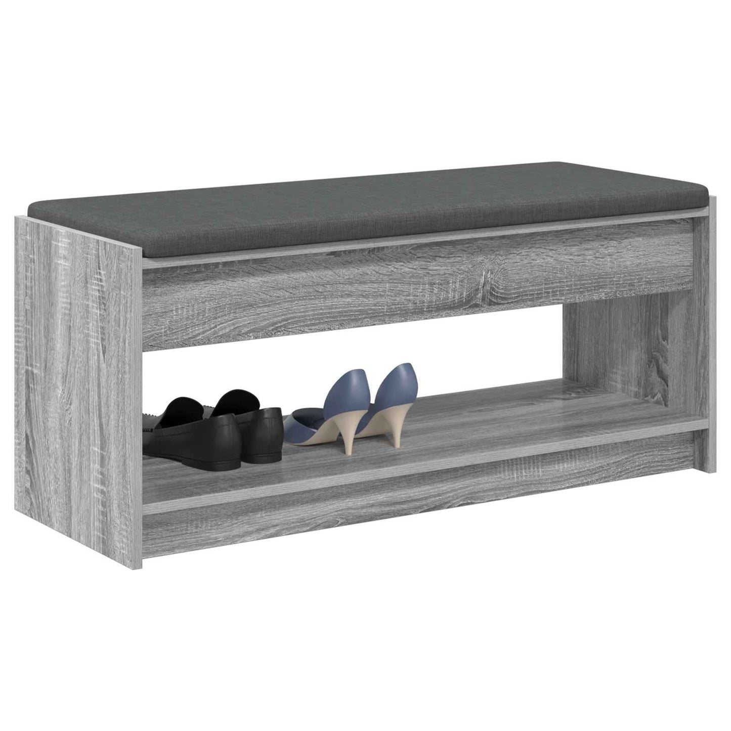 Panca per ingresso con cuscino Sonoma grigia 103 x 38 x 45 cm | homemem39