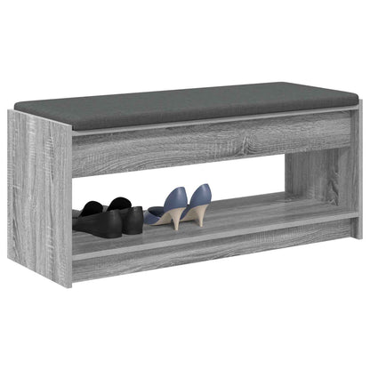 Panca per ingresso con cuscino Sonoma grigia 103 x 38 x 45 cm | homemem39