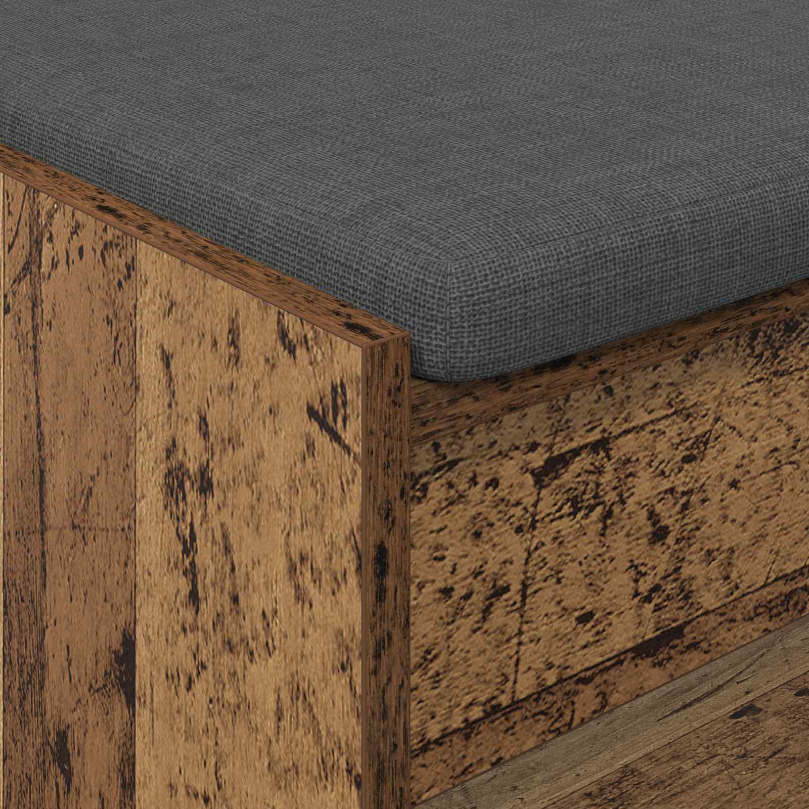 Panca per ingresso con cuscino Legno vecchio 103 x 38 x 45 cm | homemem39