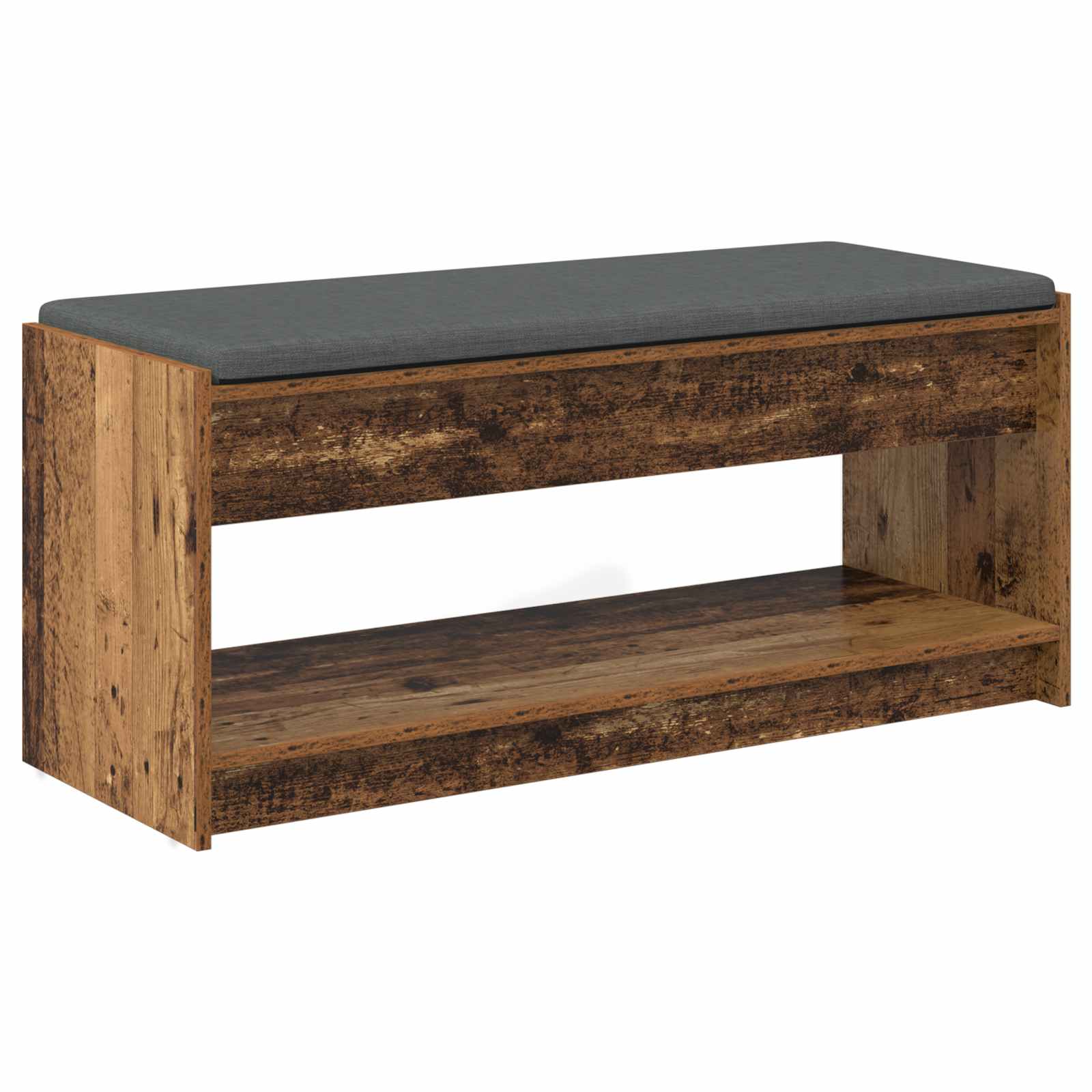 Panca per ingresso con cuscino Legno vecchio 103 x 38 x 45 cm | homemem39