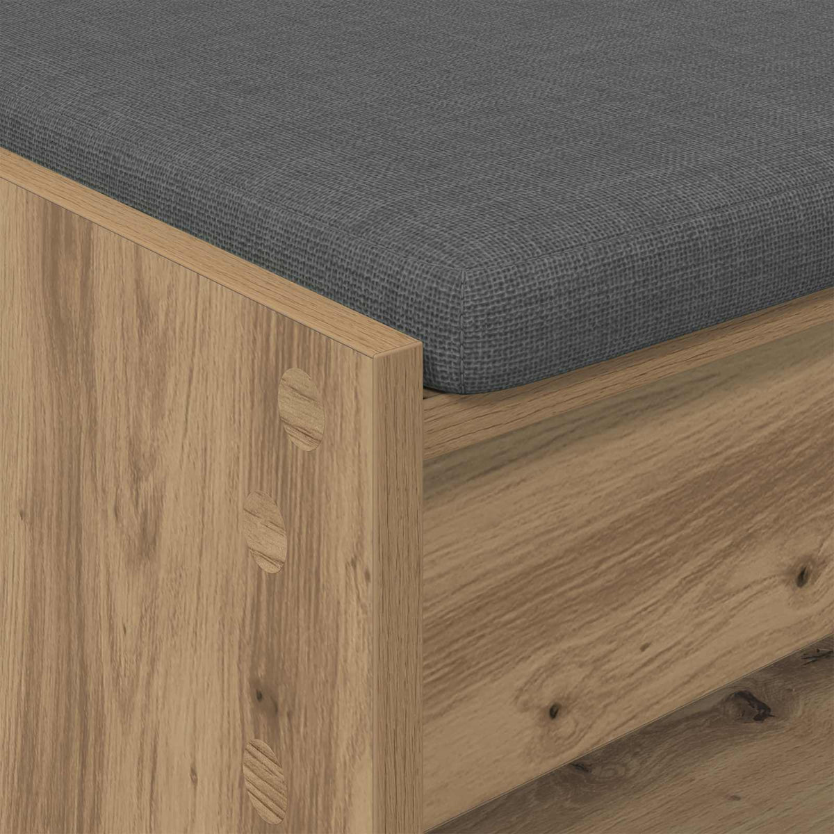 Panca per ingresso Rovere Artigianale 103 x 38 x 45 cm - homemem39