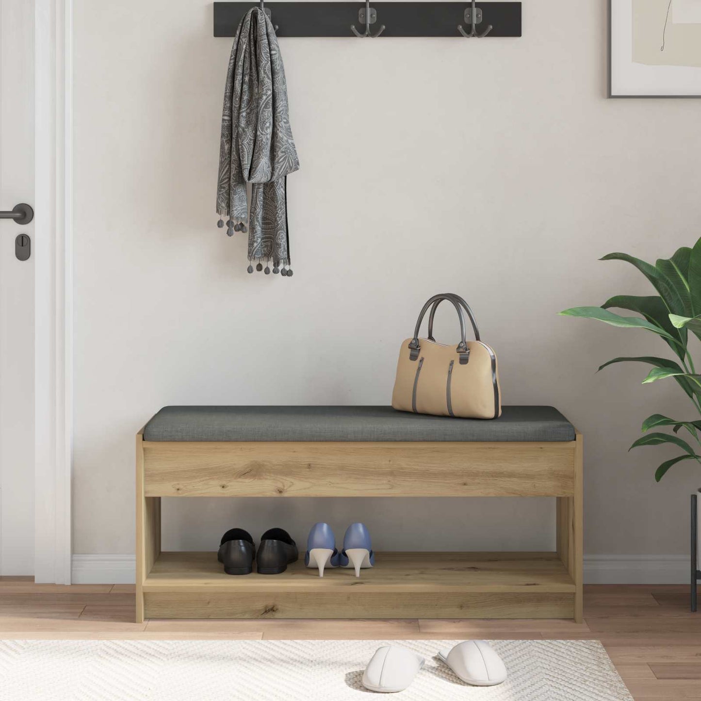 Panca per ingresso Rovere Artigianale 103 x 38 x 45 cm | homemem39