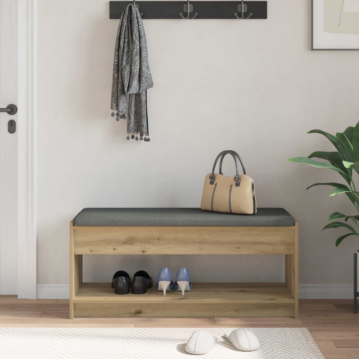Panca per ingresso Rovere Artigianale 103 x 38 x 45 cm - homemem39