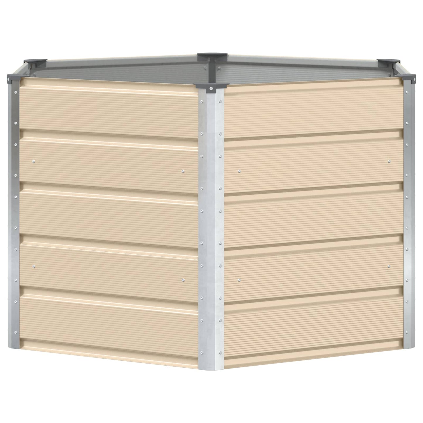 Fioriera Avorio 129 x 129 x 75 cm Acciaio