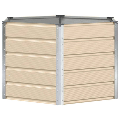 Fioriera Avorio 129 x 129 x 75 cm Acciaio