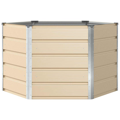 Fioriera Avorio 129 x 129 x 75 cm Acciaio