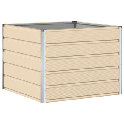 Fioriera Avorio 100 x 100 x 75 cm Acciaio