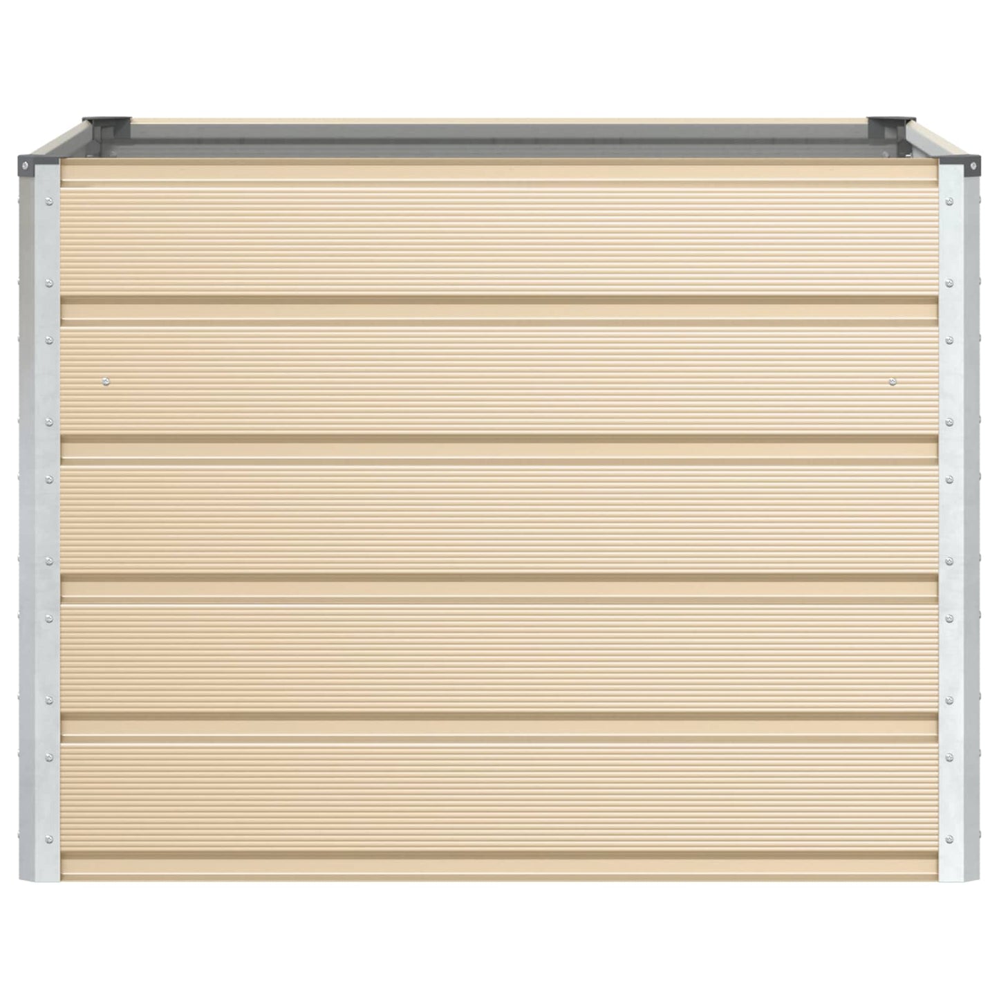 Fioriera Avorio 100 x 100 x 75 cm Acciaio