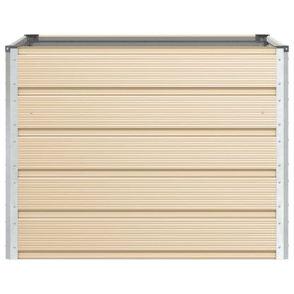 Fioriera Avorio 100 x 100 x 75 cm Acciaio