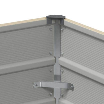 Fioriera Avorio 100 x 40 x 45 cm Acciaio