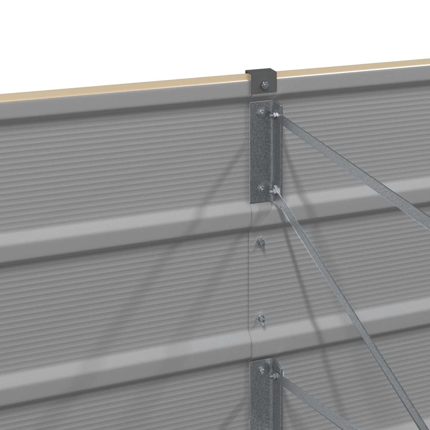 Fioriera Avorio 160 x 40 x 75 cm Acciaio