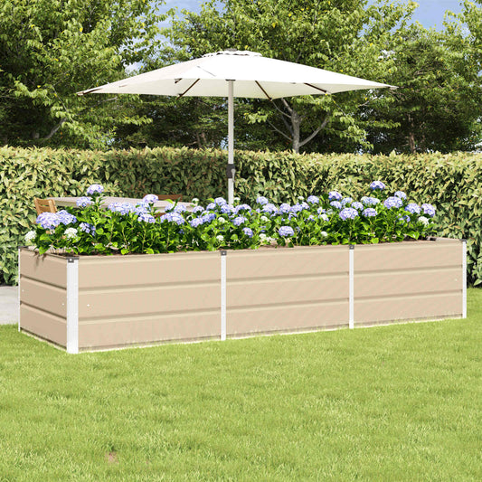 Fioriera Avorio 240 x 80 x 45 cm Acciaio | homemem39