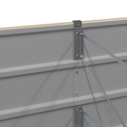 Fioriera Avorio 320 x 80 x 45 cm Acciaio