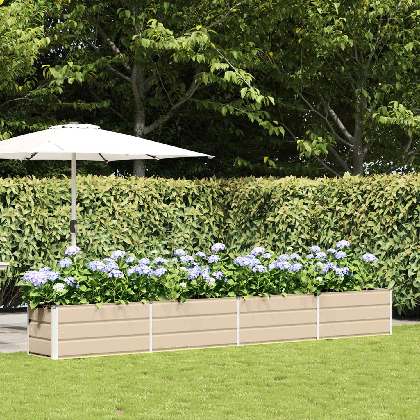 Fioriera Avorio 480 x 50 x 45 cm Acciaio zincato