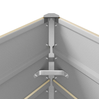 Fioriera Avorio 195 x 100 x 45 cm Acciaio zincato