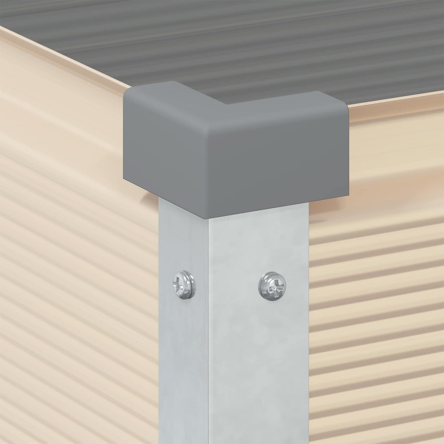 Fioriera Avorio 100 x 45 x 90 cm Acciaio zincato