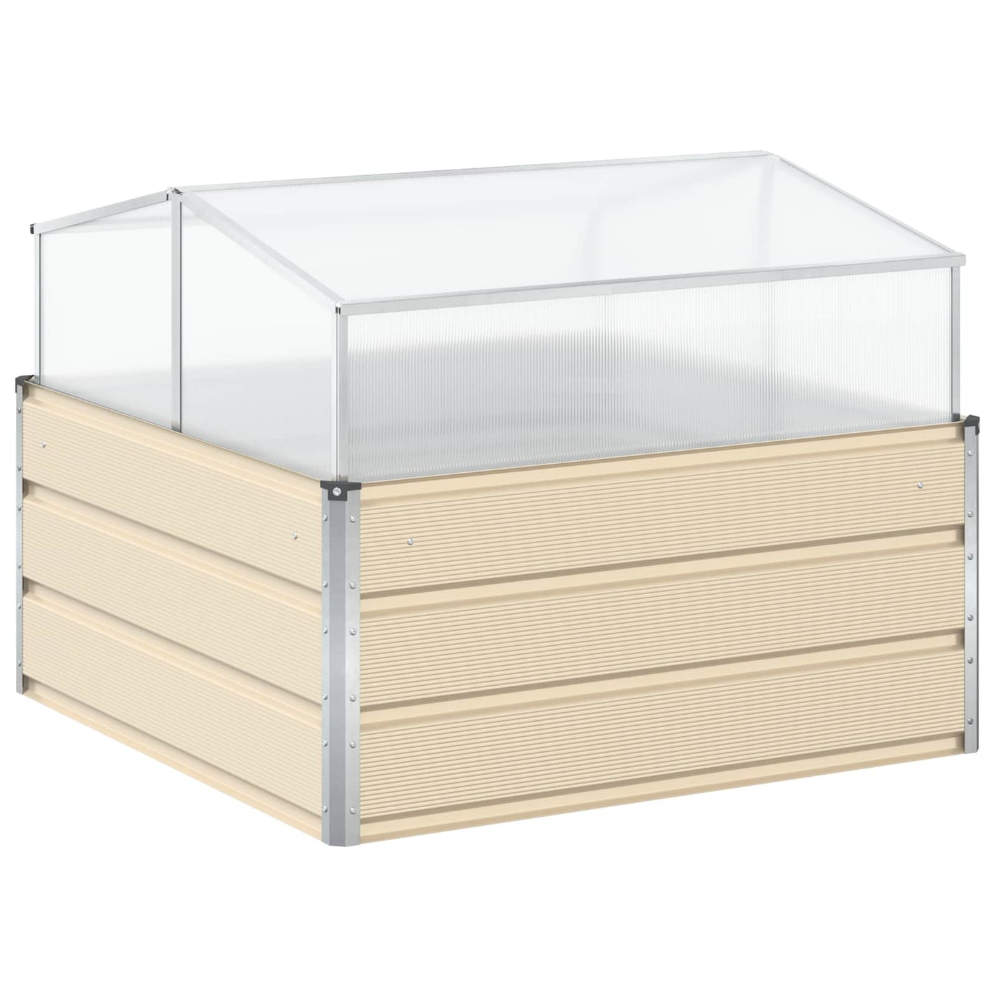 Fioriera Avorio 100 x 100 x 77 cm Acciaio zincato