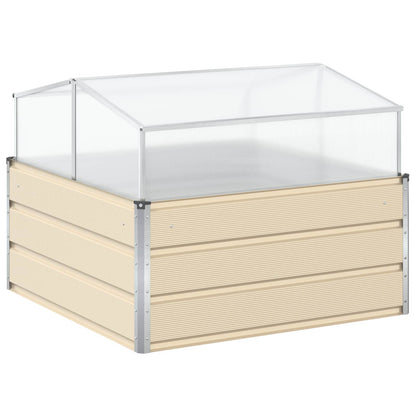 Fioriera Avorio 100 x 100 x 77 cm Acciaio zincato