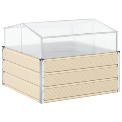 Fioriera Avorio 100 x 100 x 77 cm Acciaio zincato