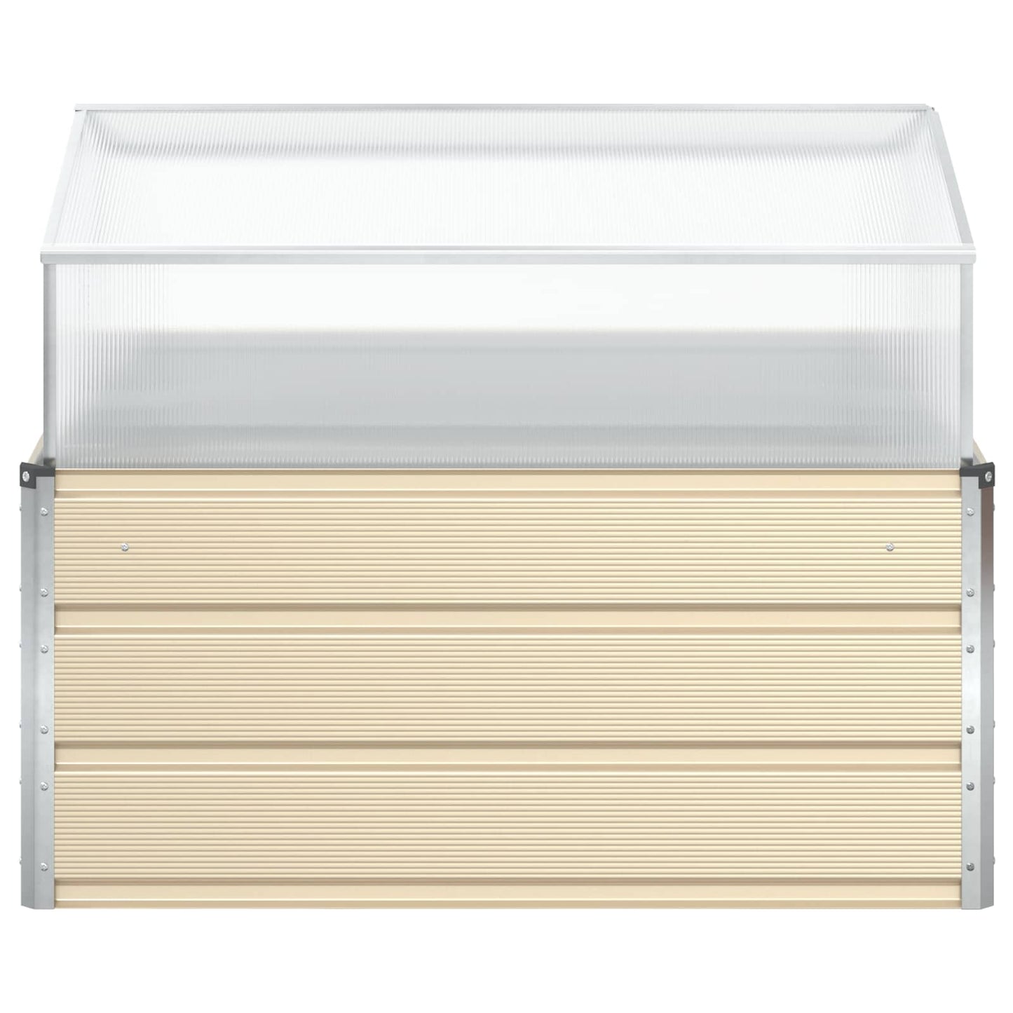 Fioriera Avorio 100 x 100 x 77 cm Acciaio zincato