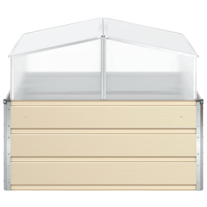 Fioriera Avorio 100 x 100 x 77 cm Acciaio zincato