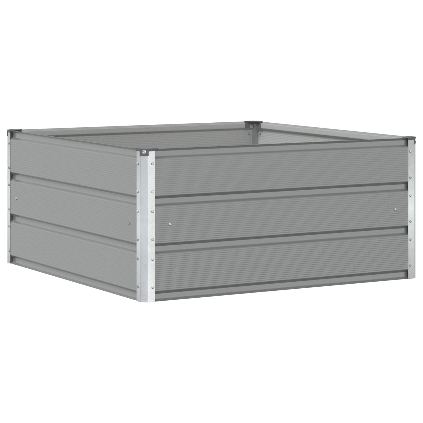 Fioriera Grigio chiaro 100 x 100 x 45 cm Acciaio