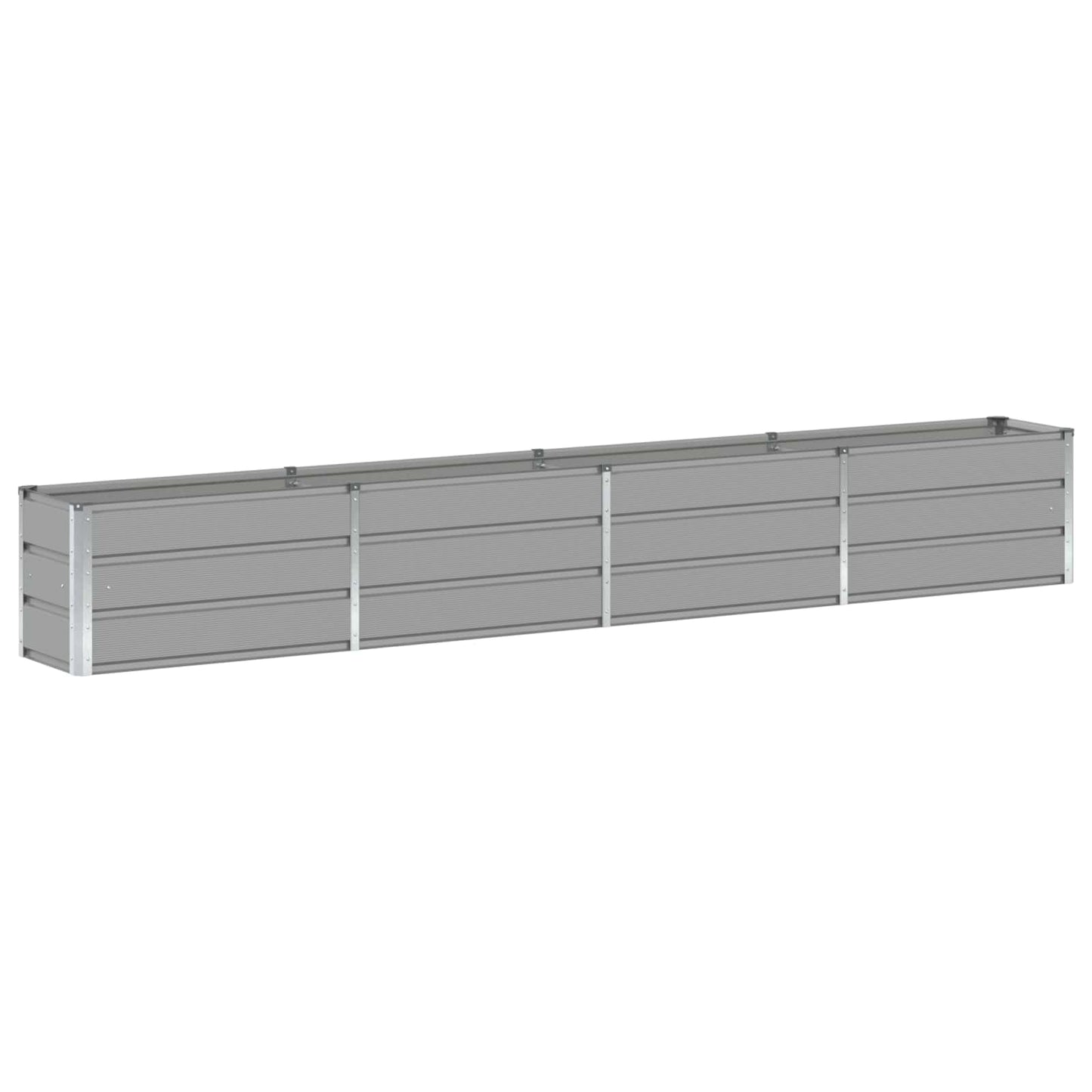 Fioriera Grigio chiaro 320 x 40 x 45 cm Acciaio