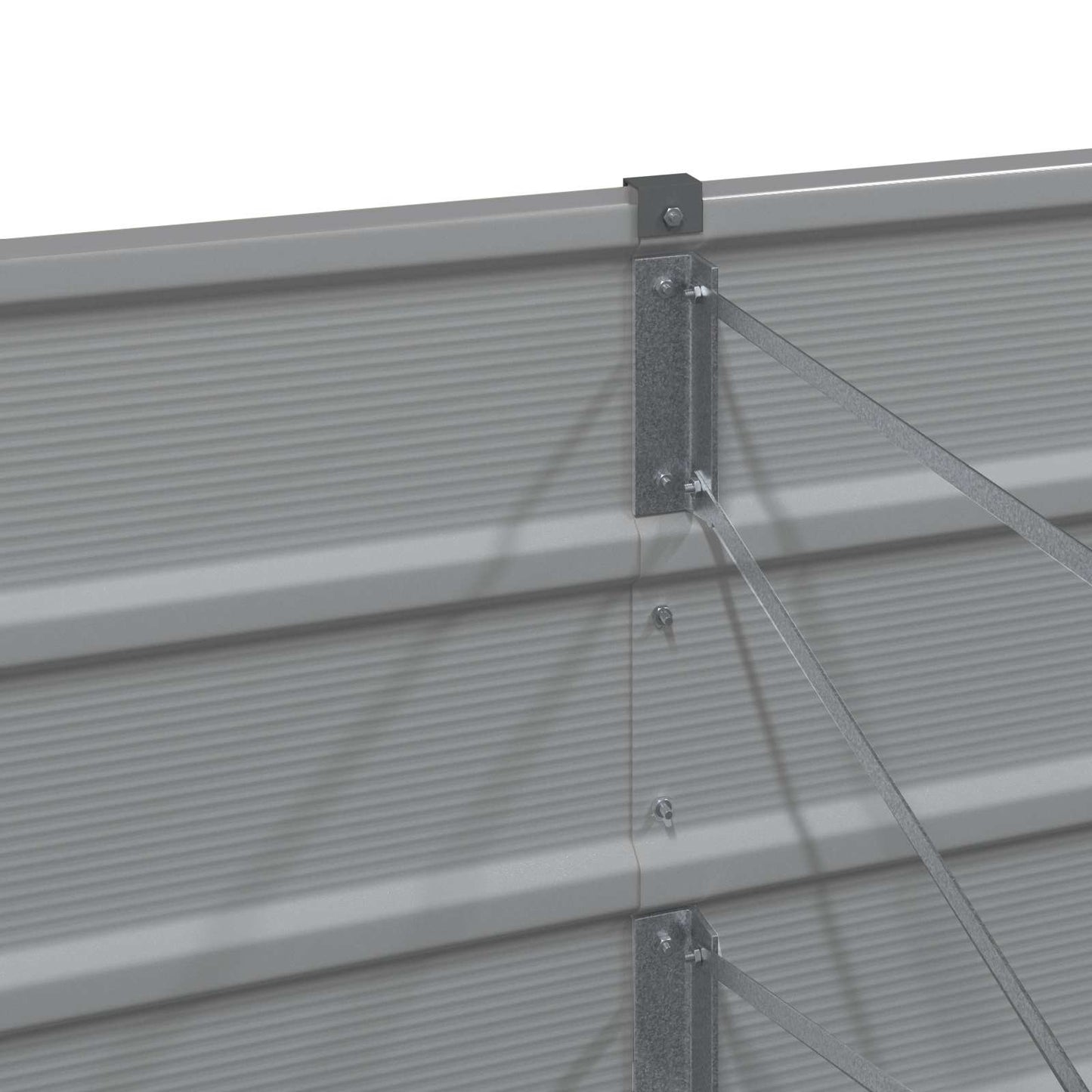 Fioriera Grigio chiaro 160 x 40 x 75 cm Acciaio