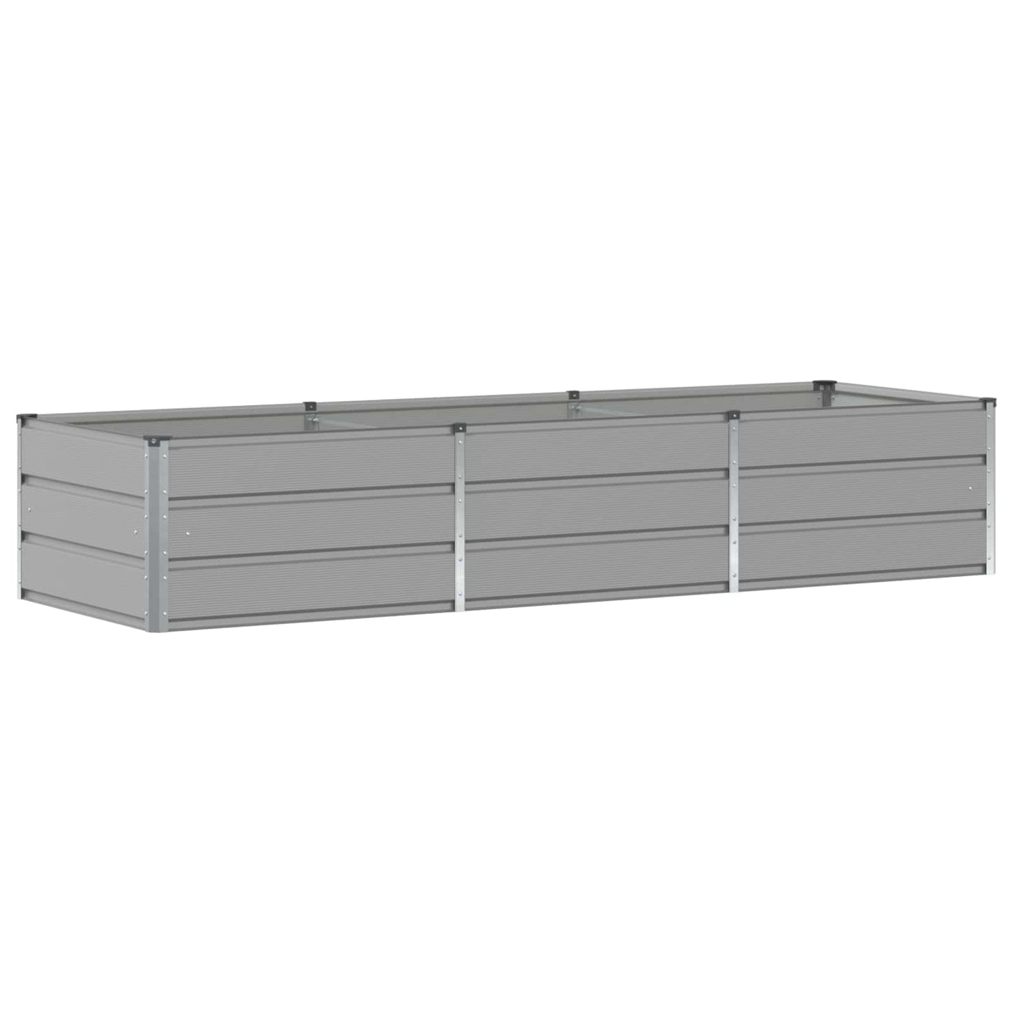 Fioriera Grigio chiaro 240 x 80 x 45 cm Acciaio