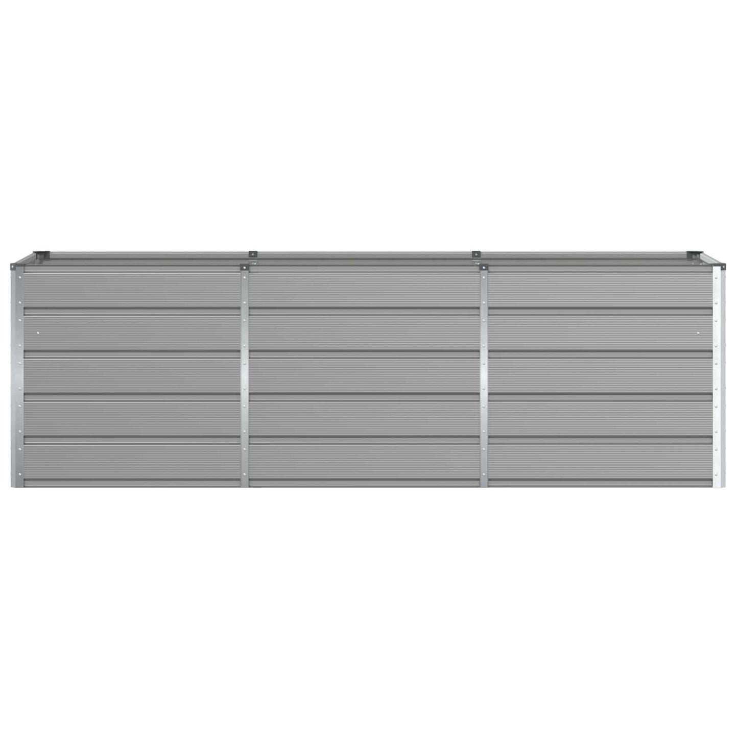 Fioriera Grigio chiaro 240 x 80 x 75 cm Acciaio