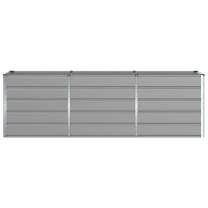 Fioriera Grigio chiaro 240 x 80 x 75 cm Acciaio