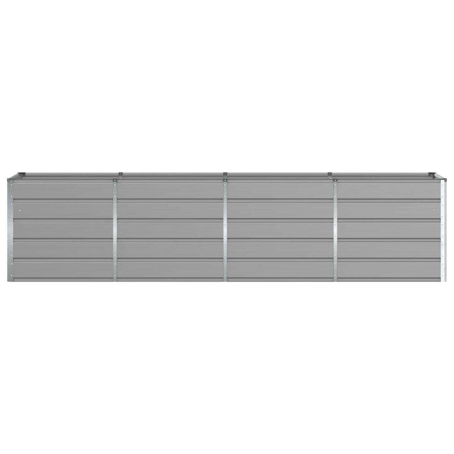 Fioriera Grigio chiaro 240 x 80 x 75 cm Acciaio