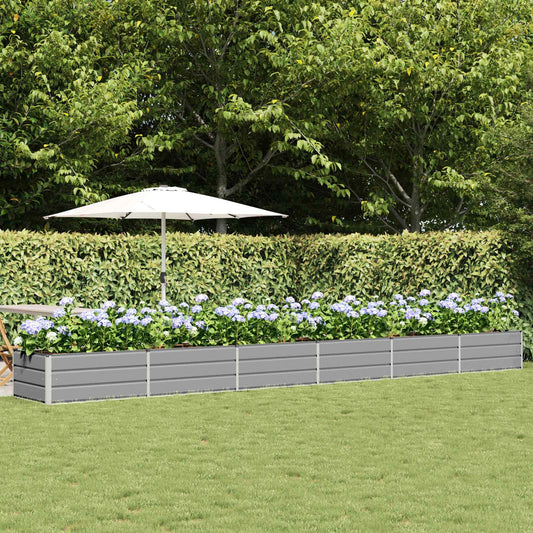 Fioriera Grigio chiaro 600 x 80 x 45 cm Acciaio