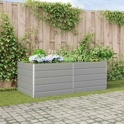 Fioriera Grigio chiaro 195 x 100 x 45 cm Acciaio zincato