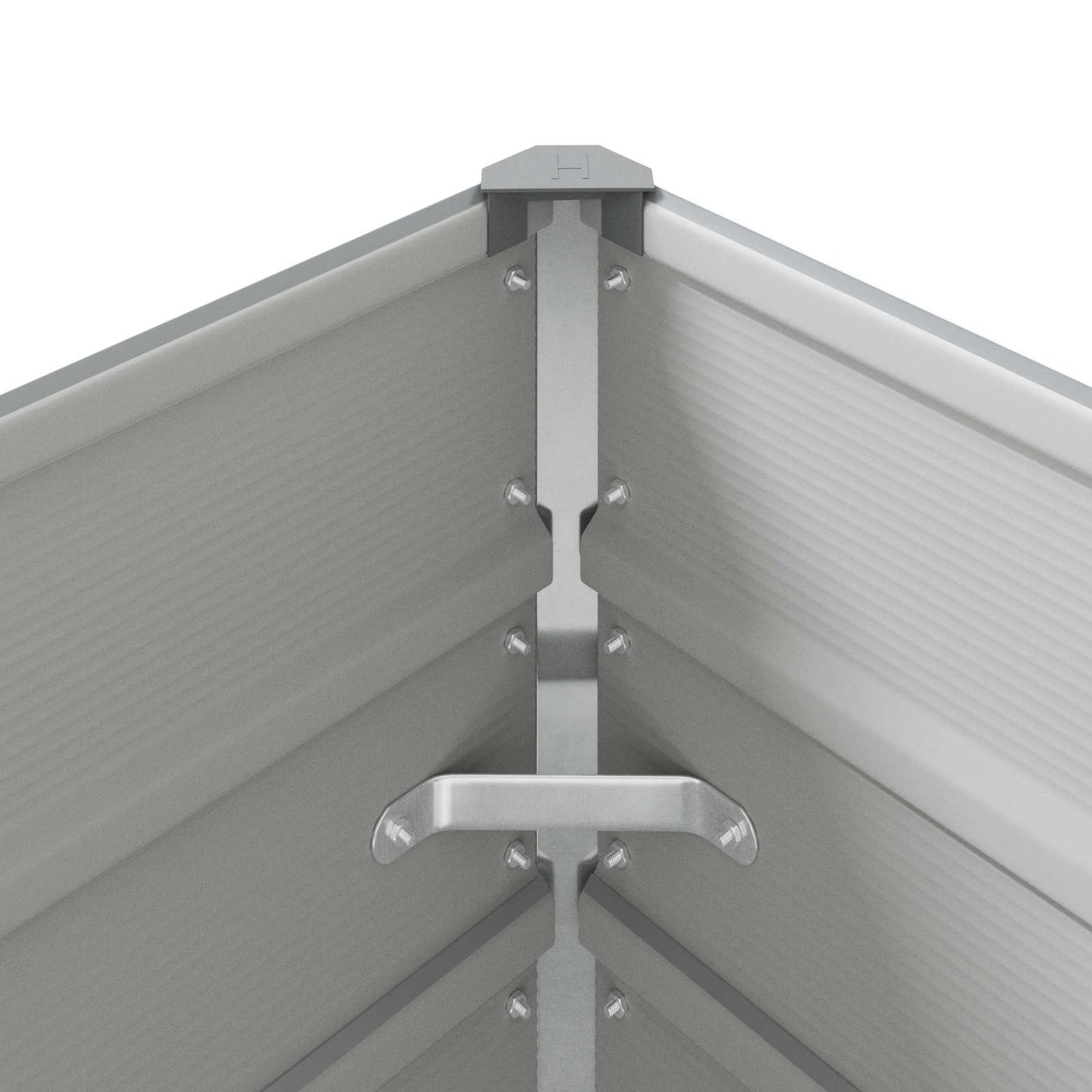 Fioriera Grigio chiaro 195 x 100 x 45 cm Acciaio zincato