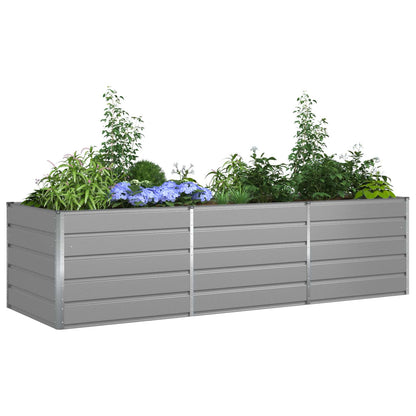 Fioriera Grigio chiaro 195 x 100 x 45 cm Acciaio zincato