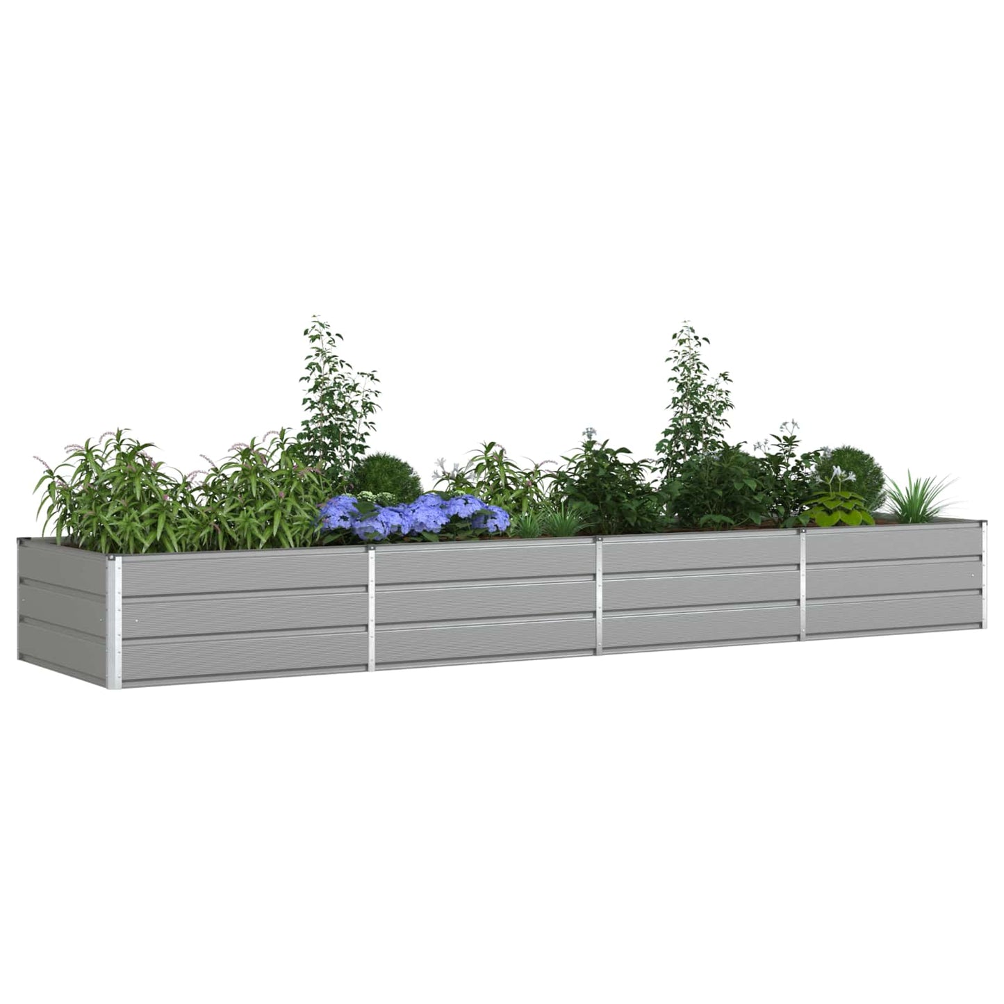 Fioriera Grigio chiaro 385 x 100 x 45 cm Acciaio zincato | homemem39