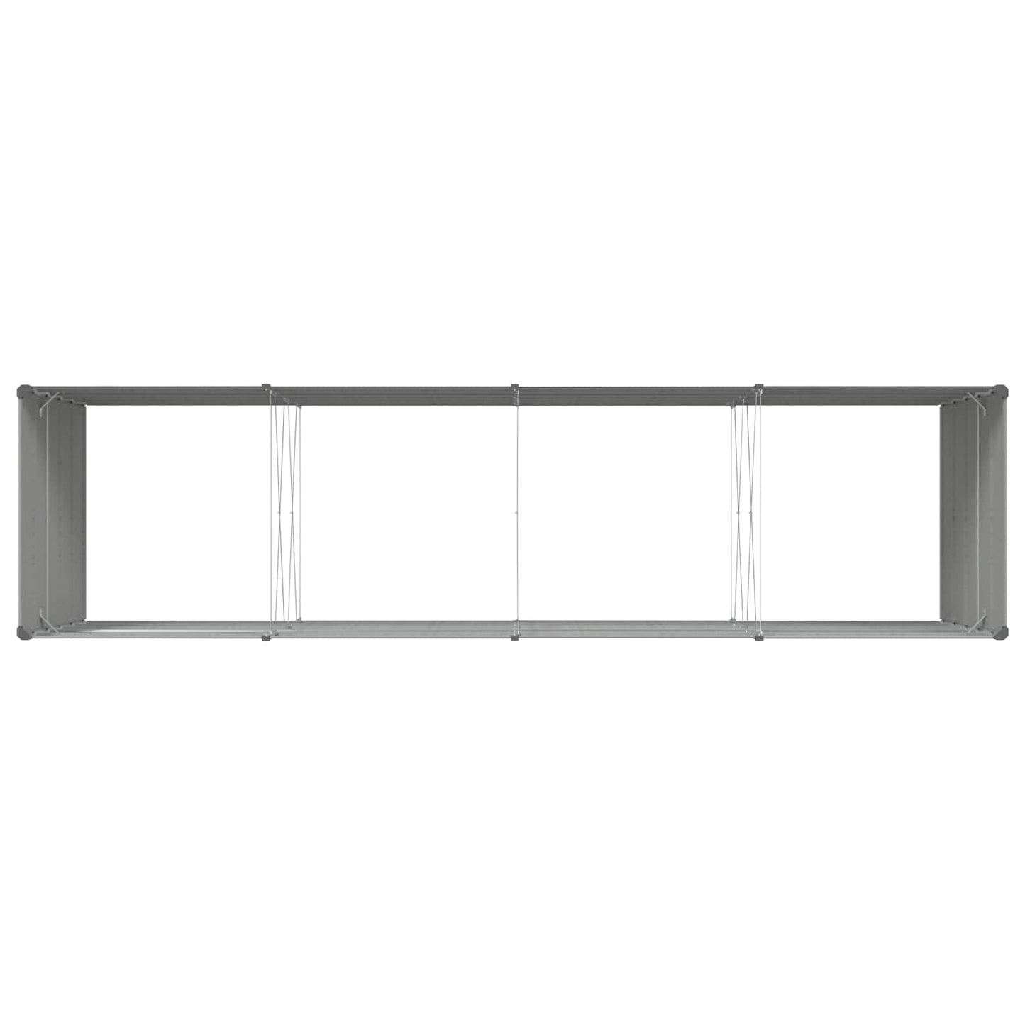 Fioriera Grigio Chiaro 385 x 100 x 75 cm Acciaio zincato