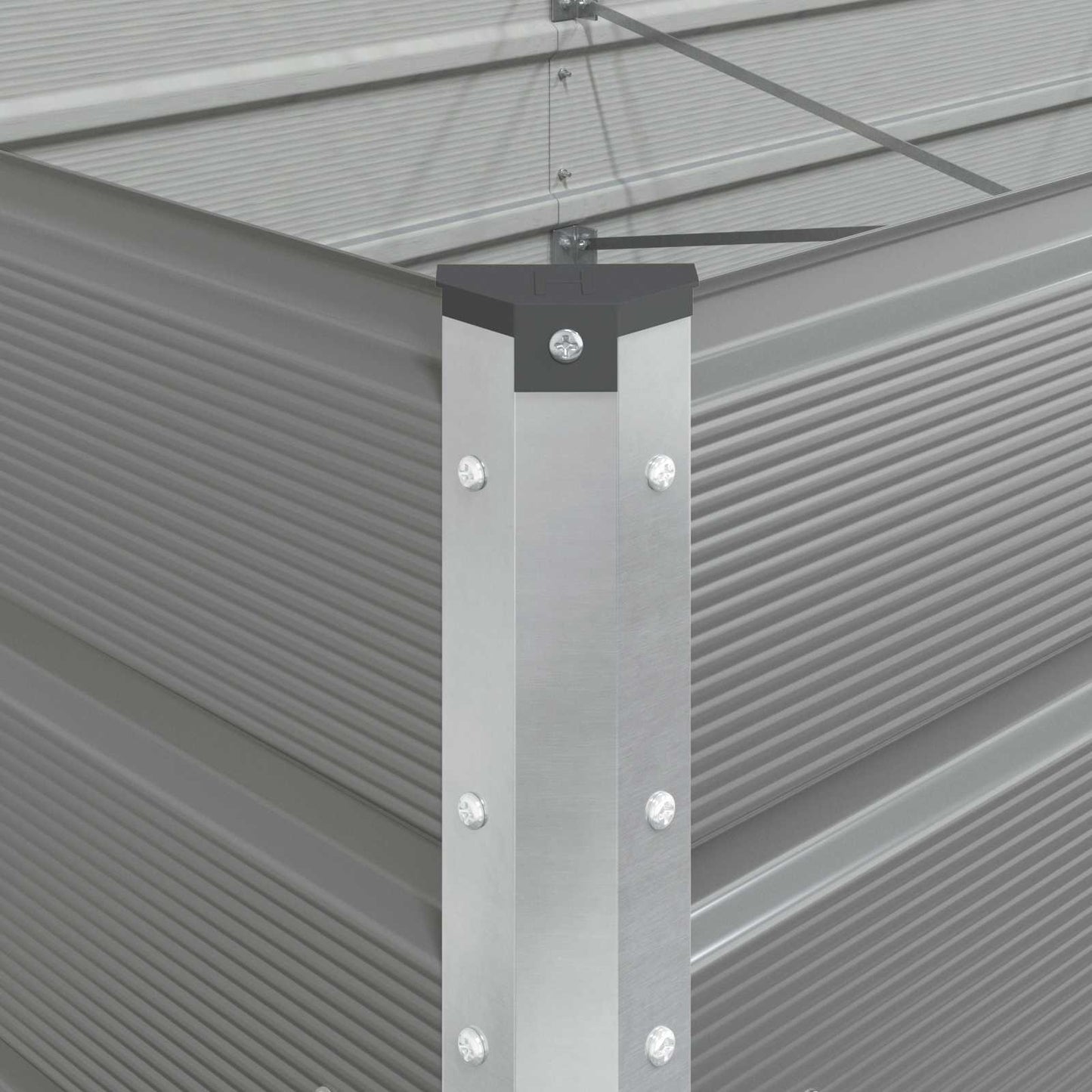 Fioriera Grigio chiaro 480 x 100 x 45 cm Acciaio zincato | homemem39
