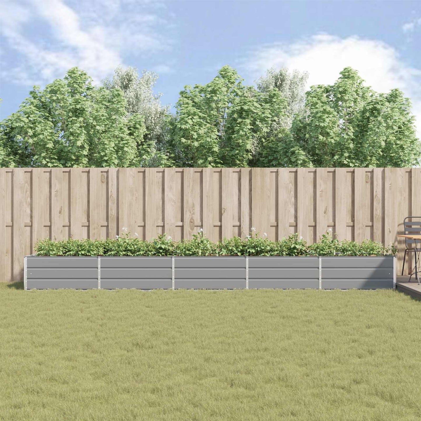 Fioriera Grigio chiaro 480 x 100 x 45 cm Acciaio zincato | homemem39